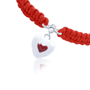 Braided Bracelet "Heart in Heart"