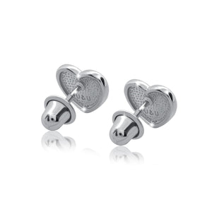 Earrings "Heart with a stone"