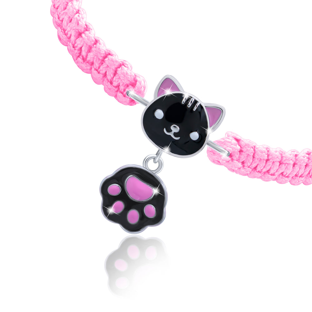 Braided bracelet "Cat with a paw"