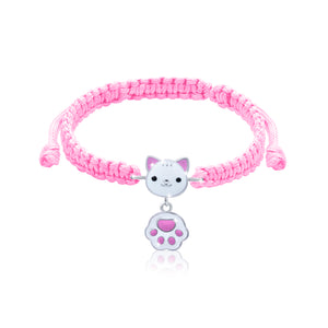 Braided bracelet "Cat with a paw"