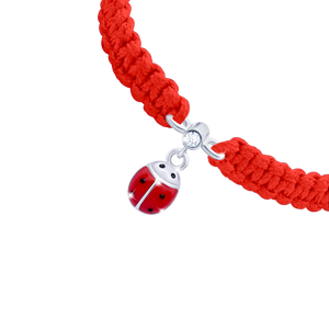 Braided Bracelet "Ladybug"